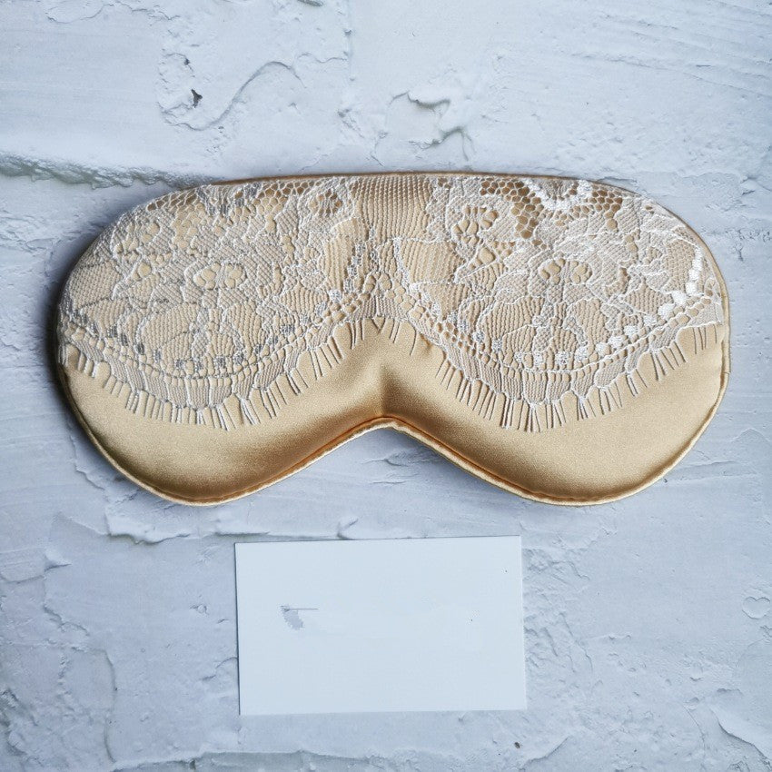 Masque de sommeil en dentelle et soie – vue 4