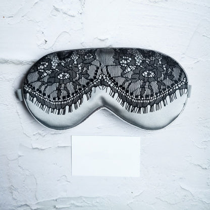 Masque de sommeil en dentelle et soie – vue 6